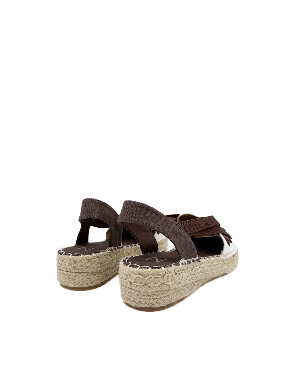 Alpargatas de Plataforma con Cintas Elásticas Intercaladas – Estilo Boho de Verano