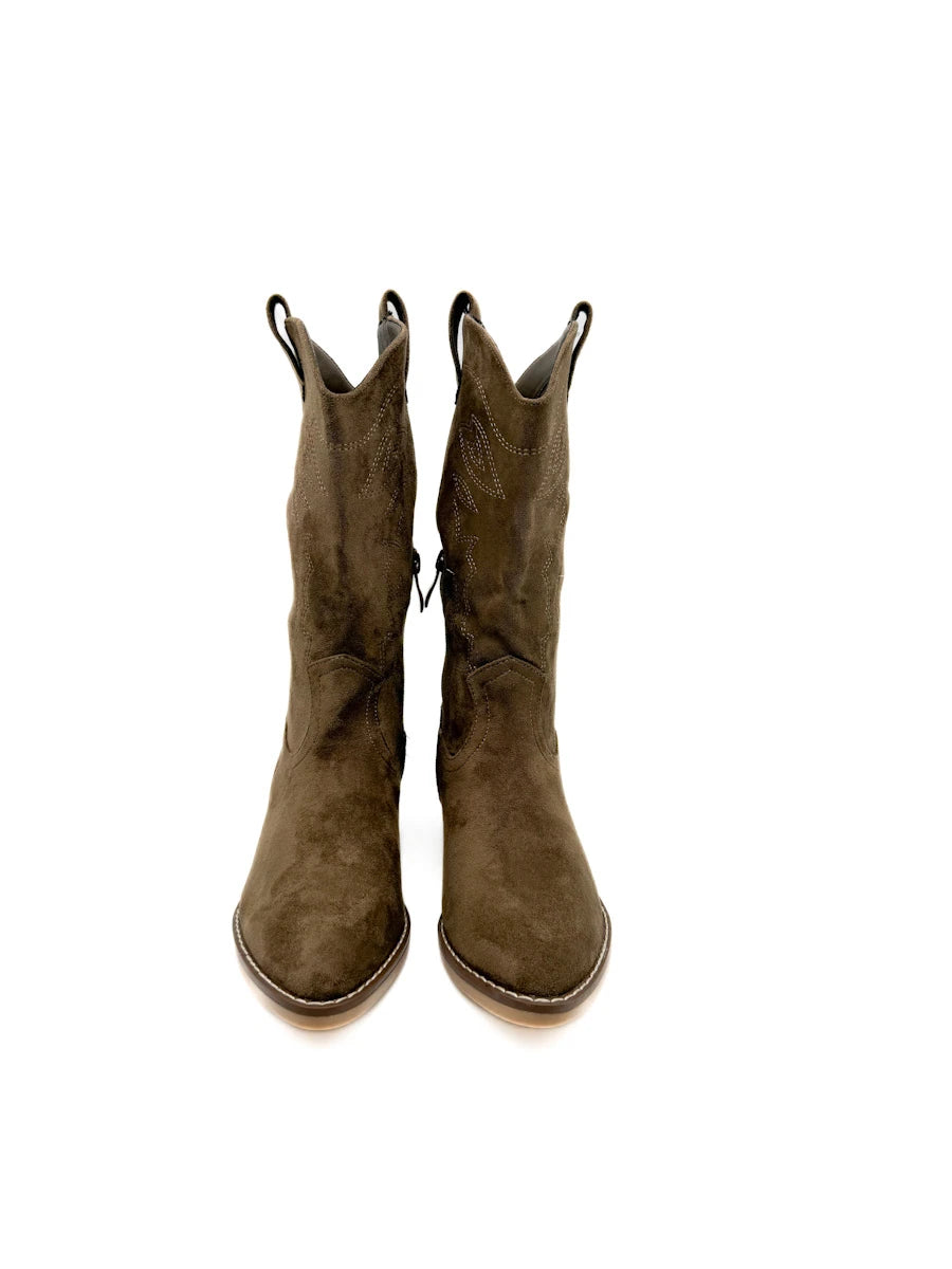 Botas Cowboy Media Caña – Estilo Campero con Bordados