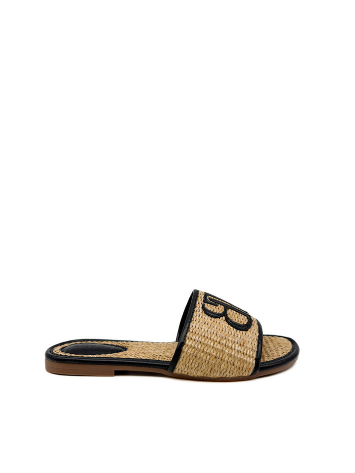 Sandalias Planas de Rafia con Monograma