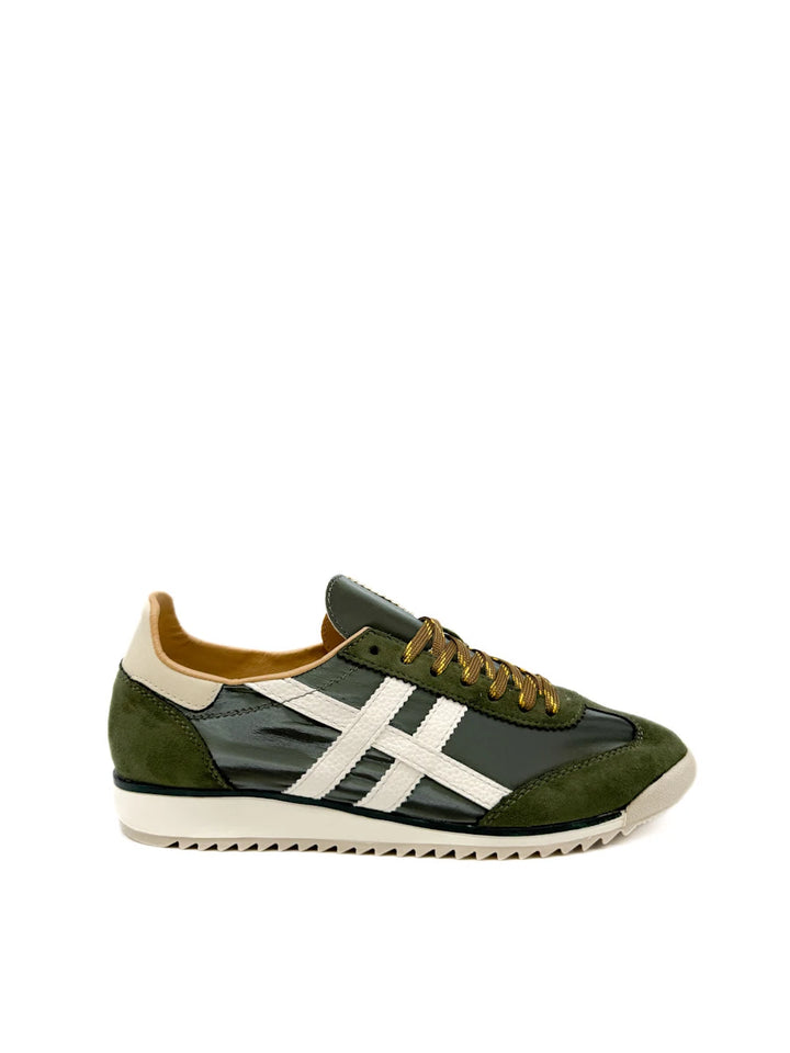 Zapatillas Deportivas Retro de Antelina y Nailon con Bandas Laterales