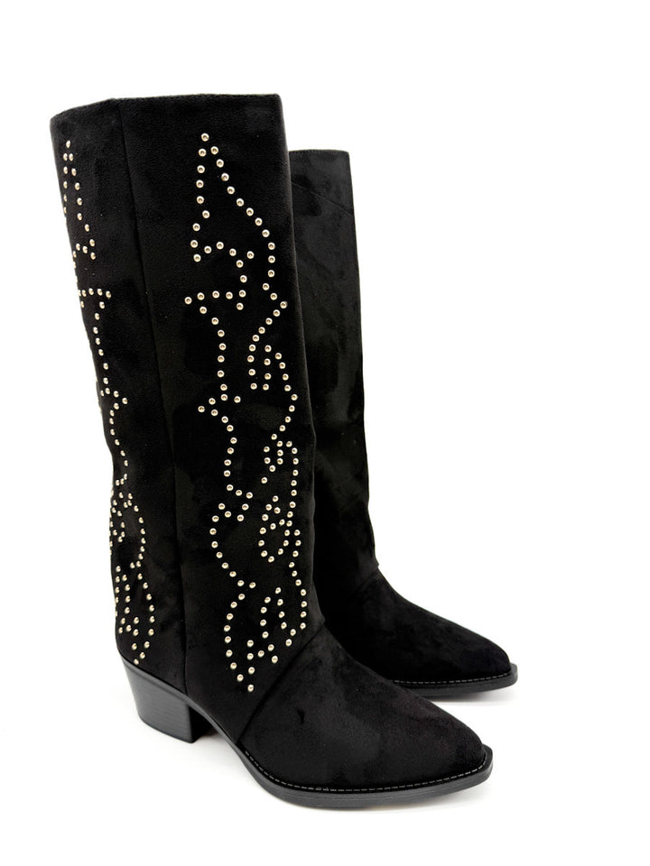 Botas Altas detalles Remaches Metálicos