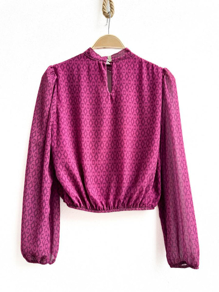 Blusa de Manga Larga con Estampado Geométrico, Disponible en Más Colores y Diseños