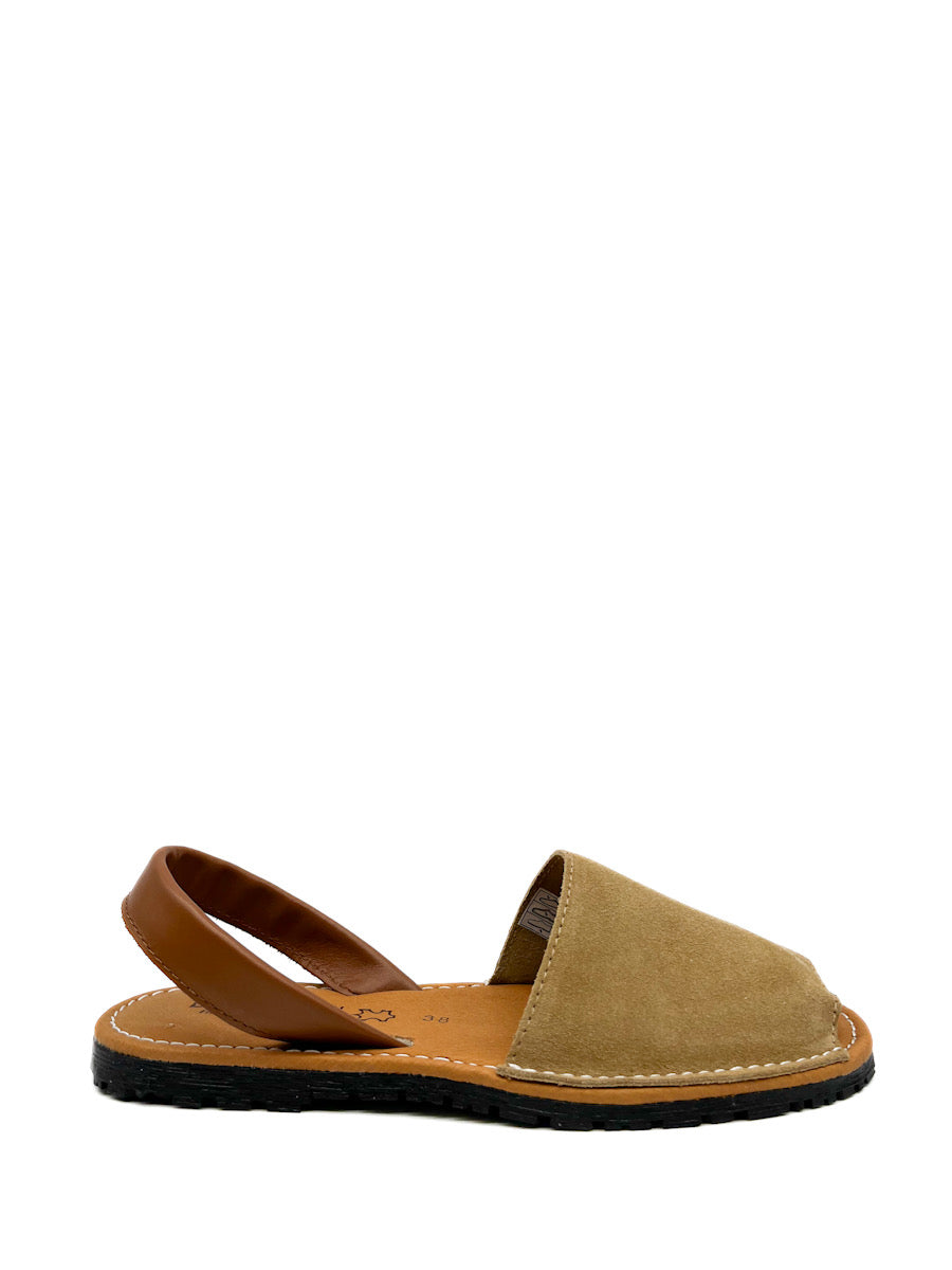 Menorquinas Piel de Serraje Arena