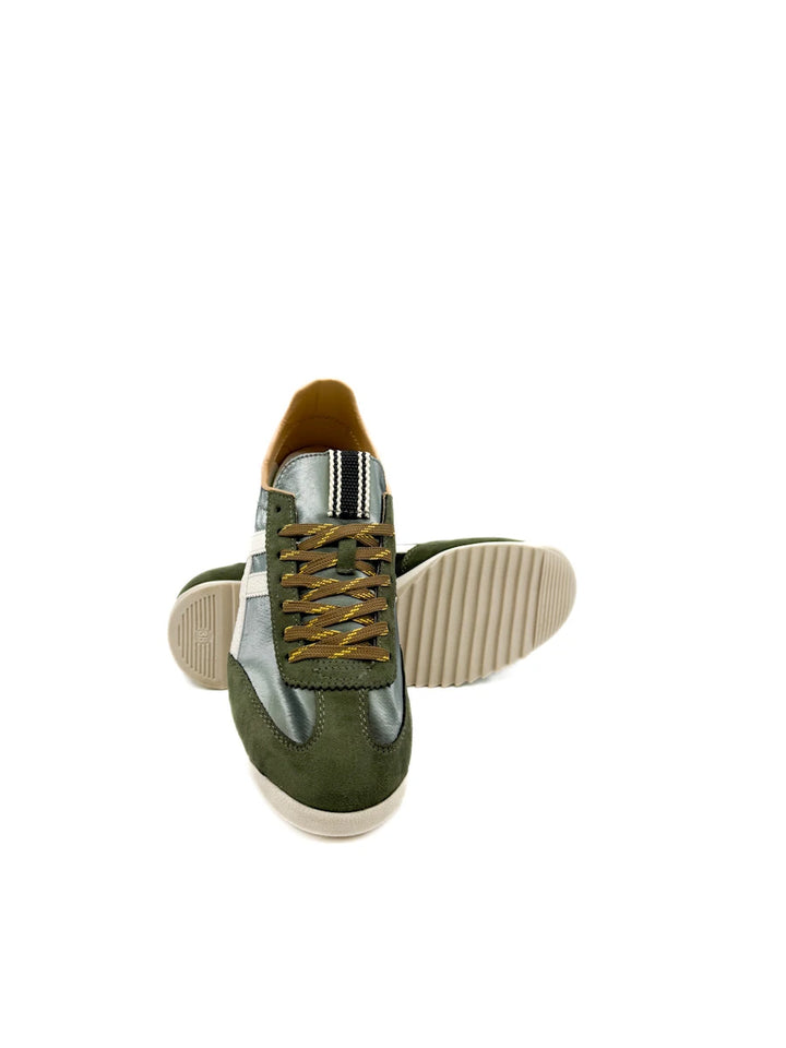 Zapatillas Deportivas Retro de Antelina y Nailon con Bandas Laterales