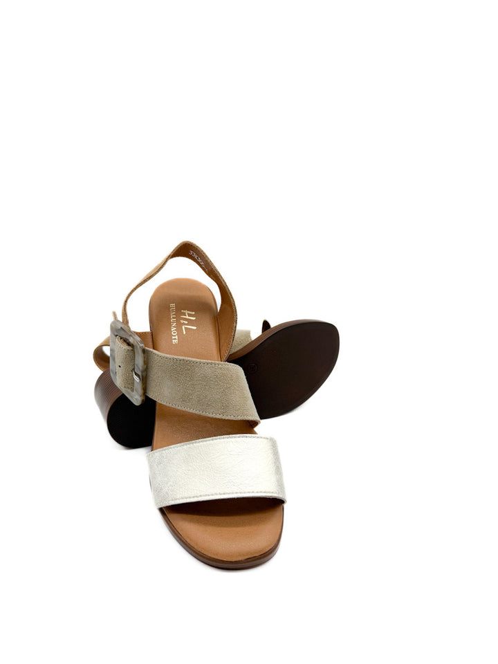 Sandalias Multicolor de Tacón de Bloque para Mujer