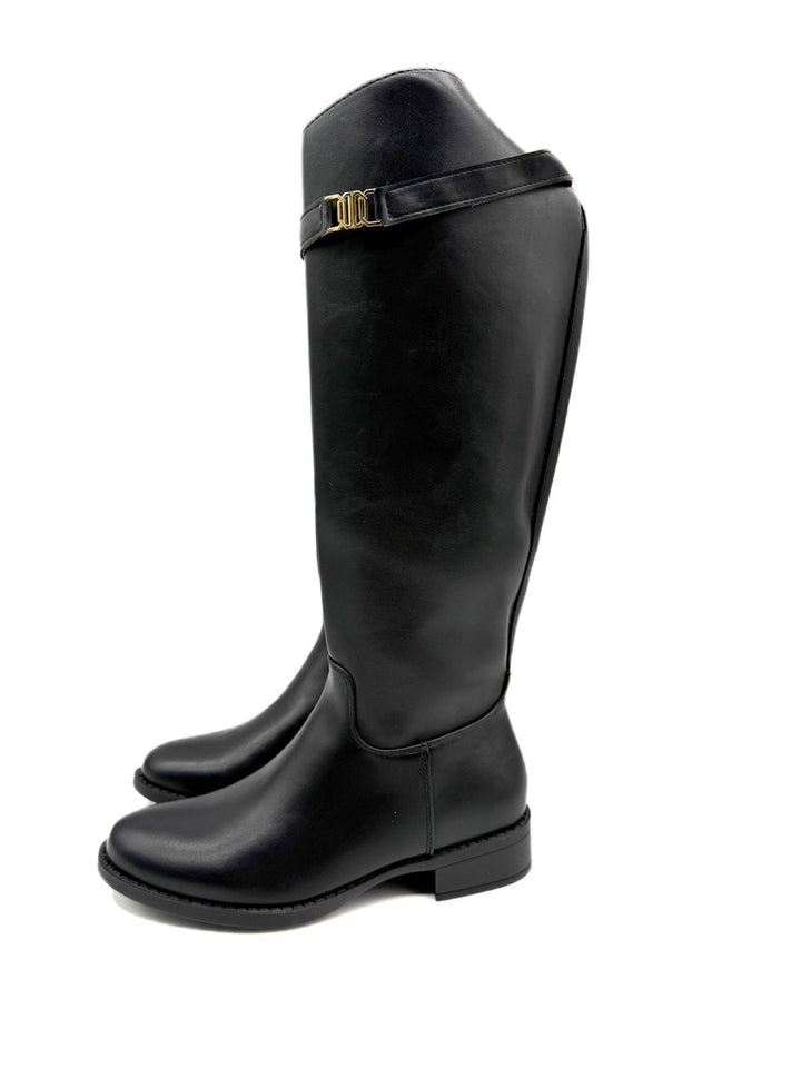 Botas de Montar Elegantes con Detalle de Tira Extraíble