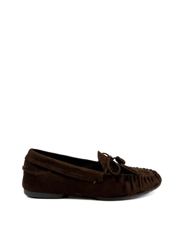 Mocasines de Antelina con Borlas y Costura 