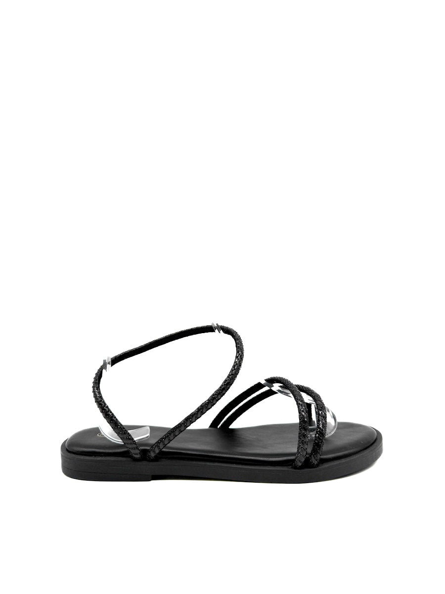 Sandalias Planas de Pedrería: Estilo y Brillo