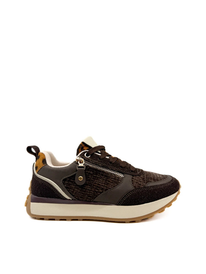 Zapatillas Deportivas de Mujer de Pana con Cremallera