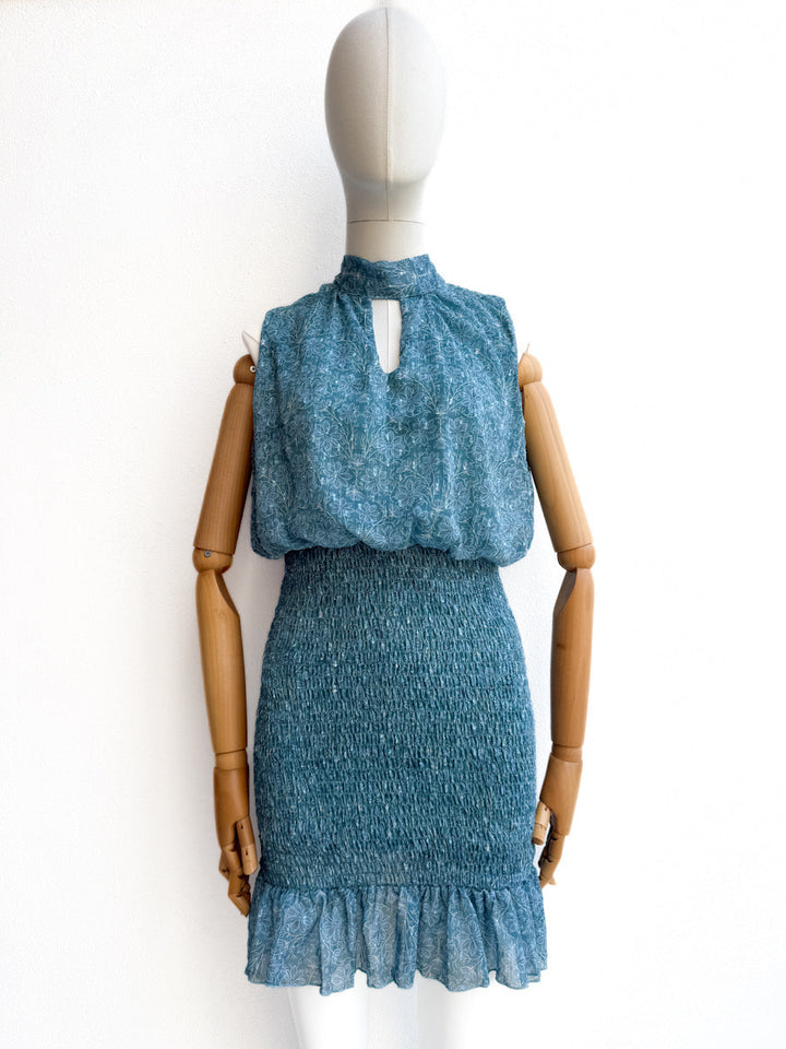 Vestido corto frunces