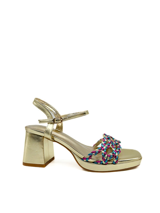 Sandalias Fiesta Metalizado Y3213 Multicolor