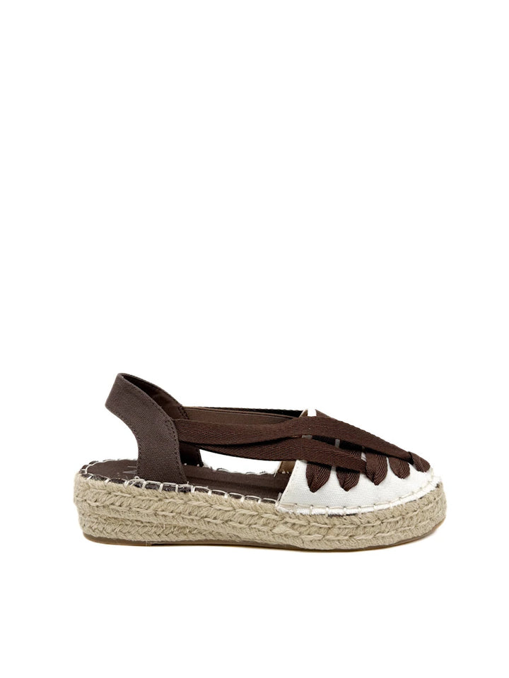 Alpargatas de Plataforma con Cintas Elásticas Intercaladas – Estilo Boho de Verano