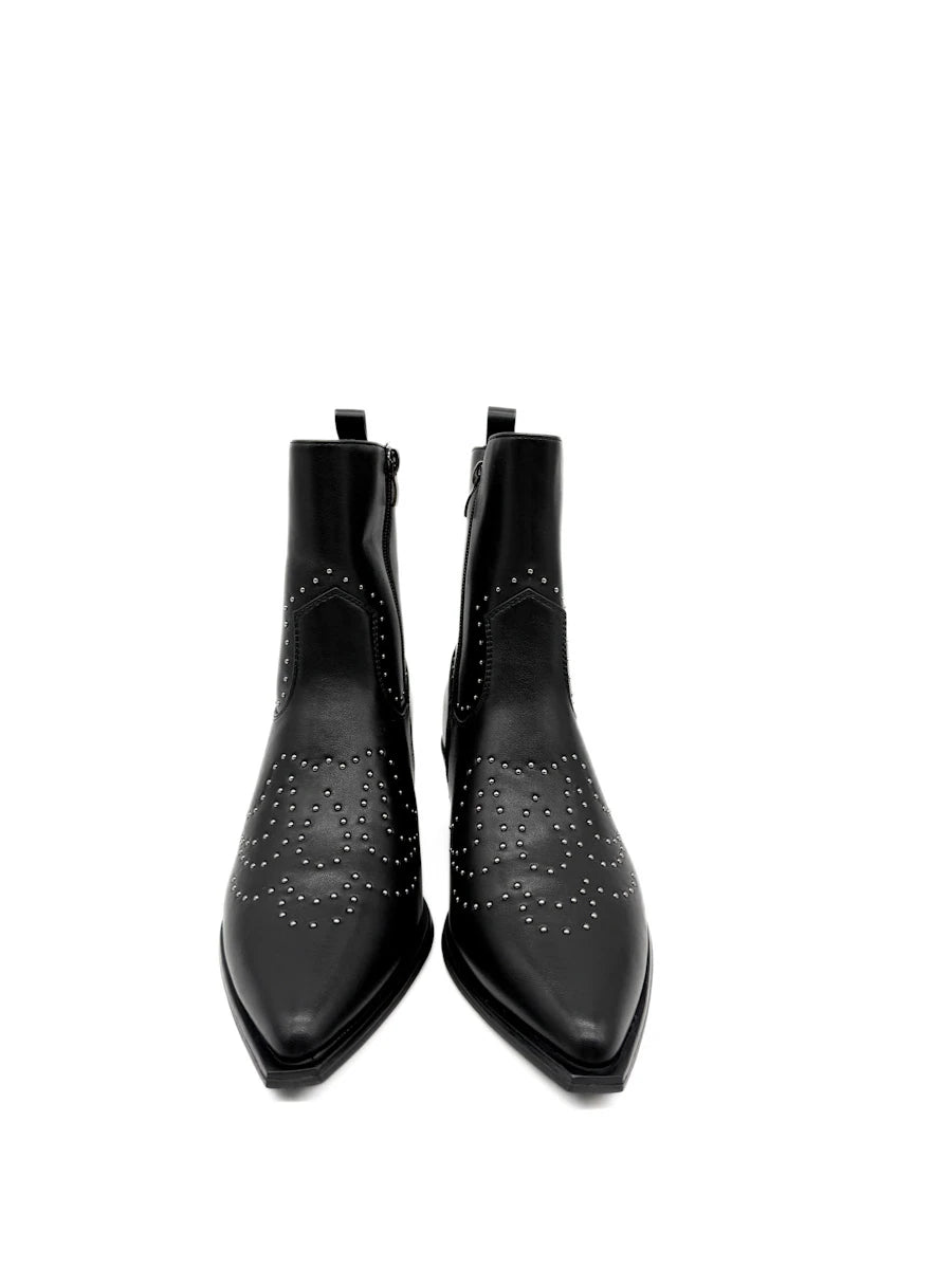 Botines Cowboy de Antelina con Tachuelas Decorativas