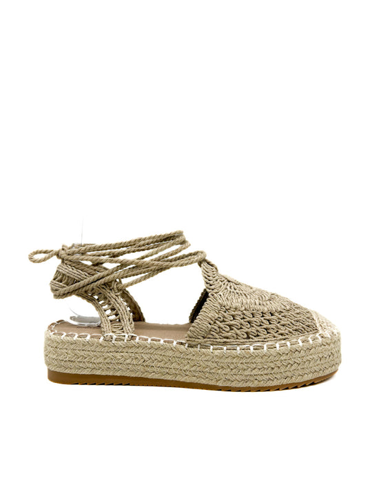 Esparteñas con Plataforma Crochet NK507 Kaki