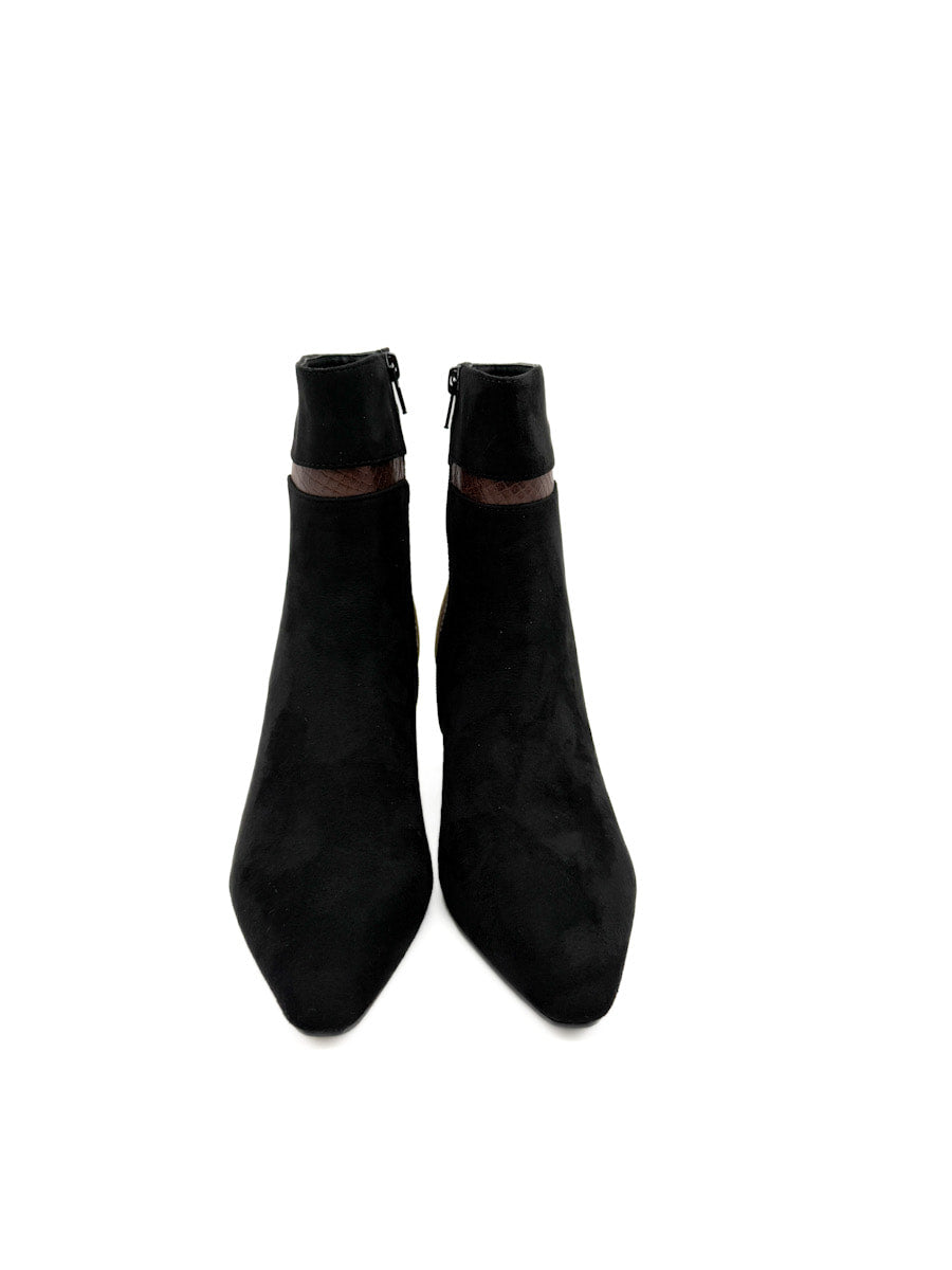 Botines de Antelina con Tacón Cuadrado