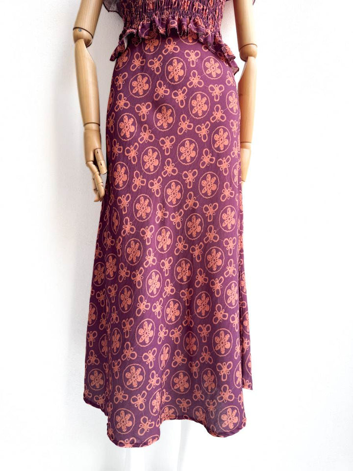 Conjunto Bohemio Violeta con Estampado Floral
