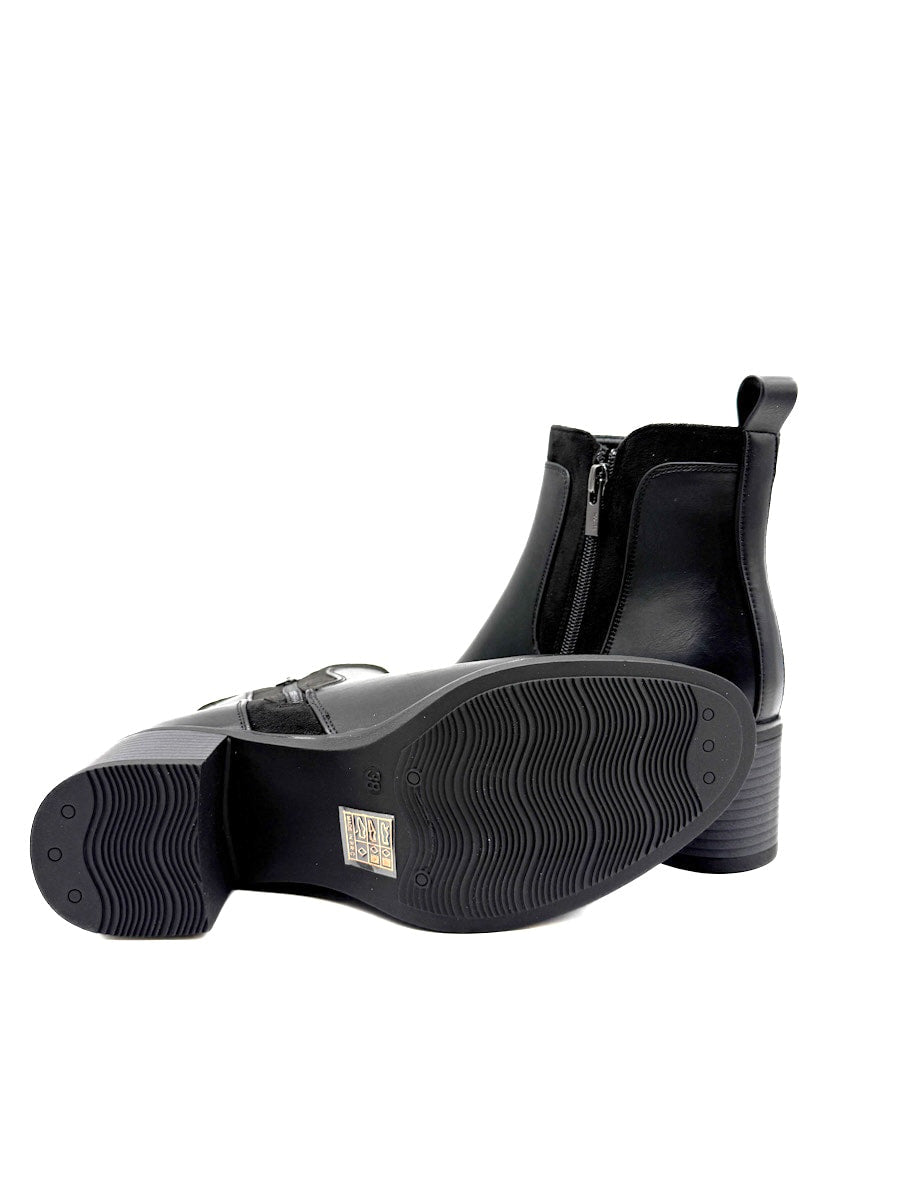 Botines de Tacones Medios: Elegancia y Comodidad en Cuero Sintético