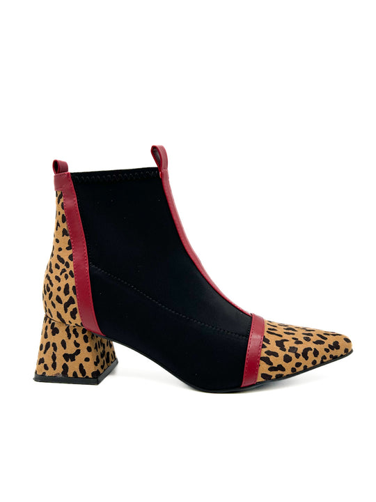 Botines Tacón Medio Referencia A3448 Leopardo