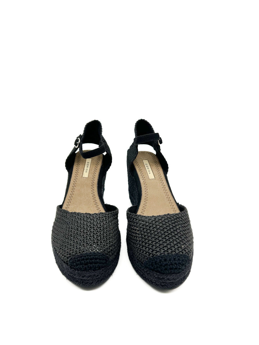 Alpargatas Cuña Efecto de Crochet Corina M5390