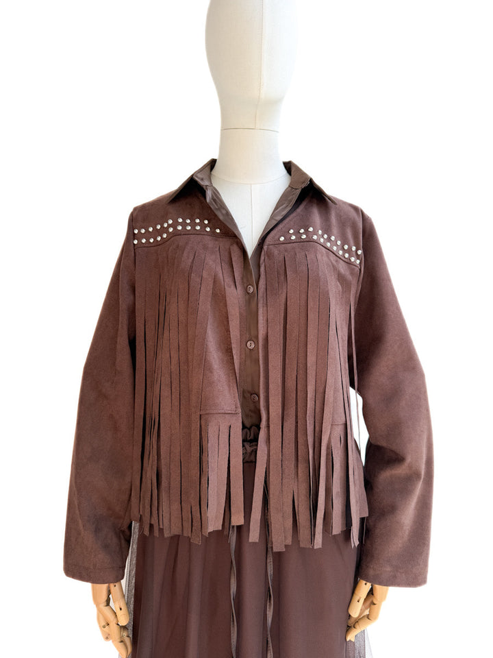 Chaqueta Cowboy de Antelina con Flecos y Remaches