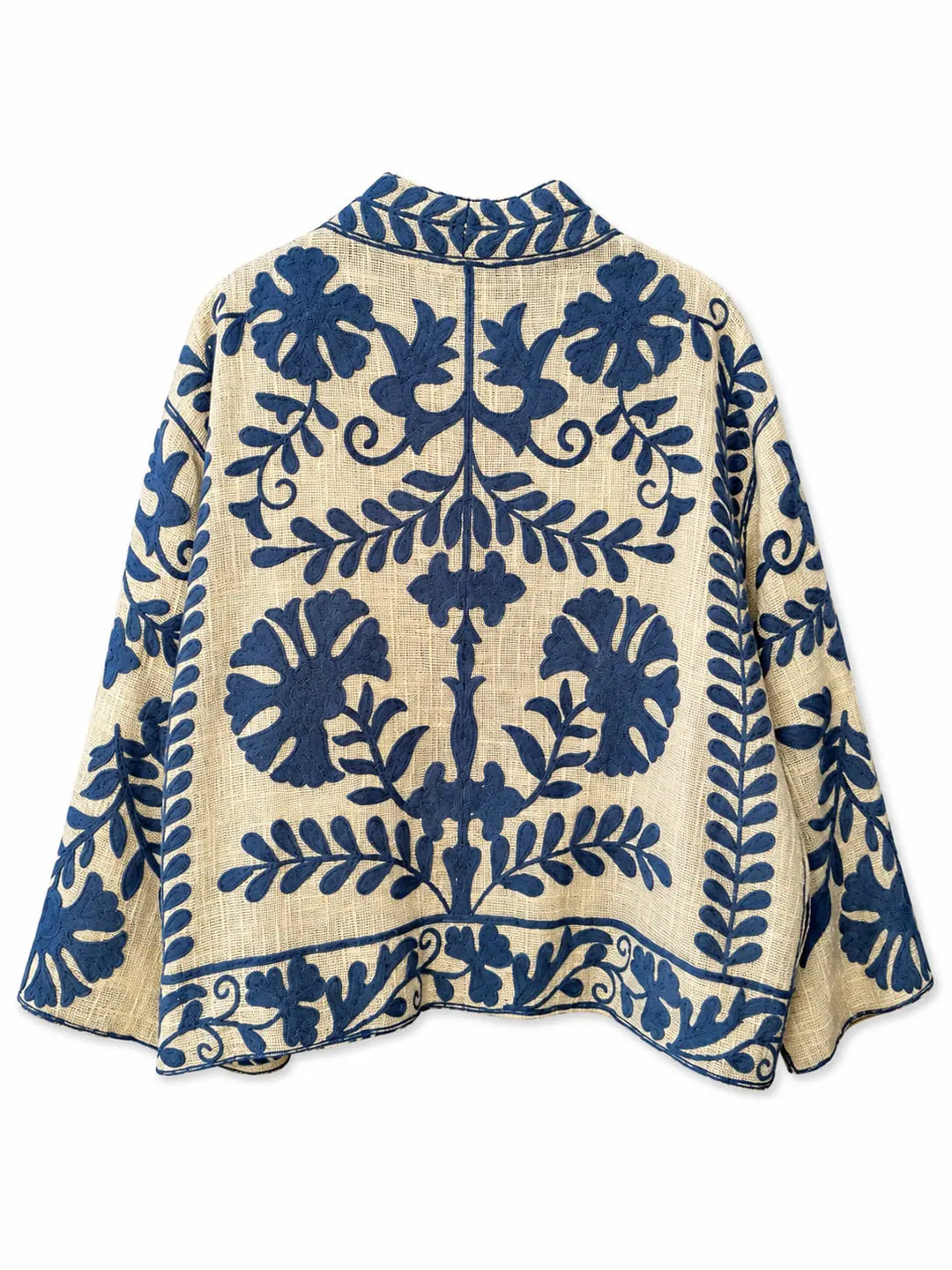 Chaqueta kimono bordada flores