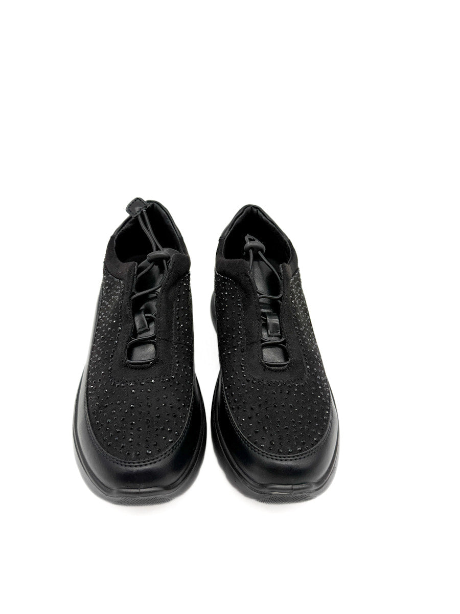 Zapatillas de Deporte con Pedrería y Plataforma