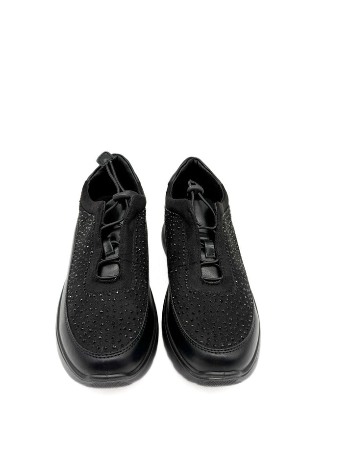 Zapatillas de Deporte con Pedrería y Plataforma