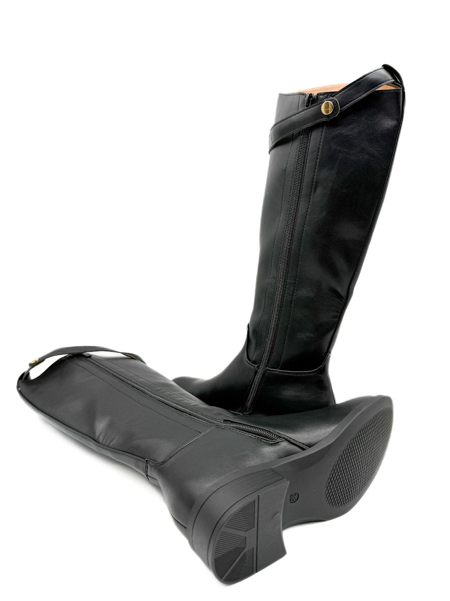 Botas de Montar Elegantes con Detalle de Tira Extraíble