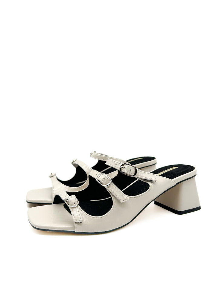 Sandalias de Tacón Medio con Hebillas Ajustables Corina M5371