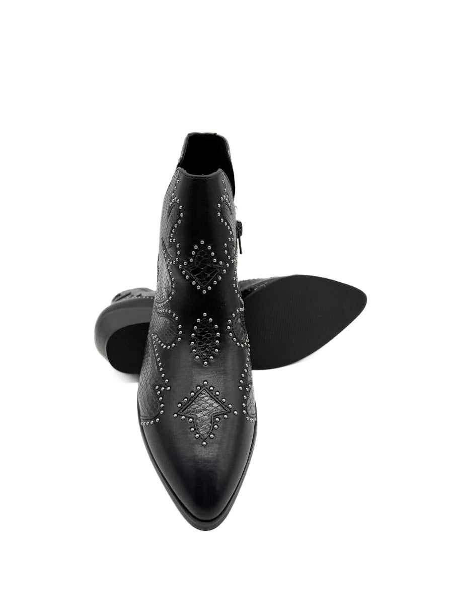 Botines cowboy Modernas con Detalles de Tachas Corina M5792