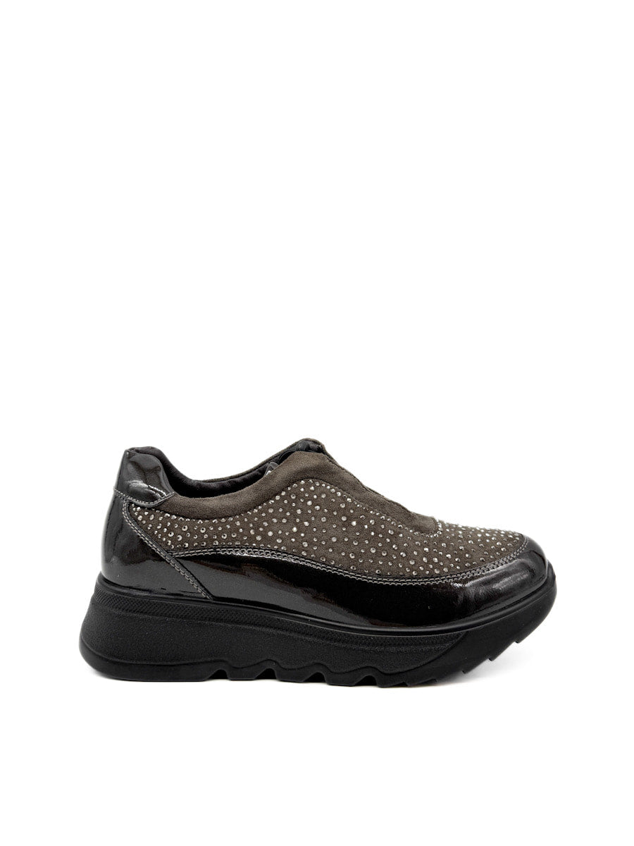 Zapatillas de Deporte con Pedrería y Plataforma