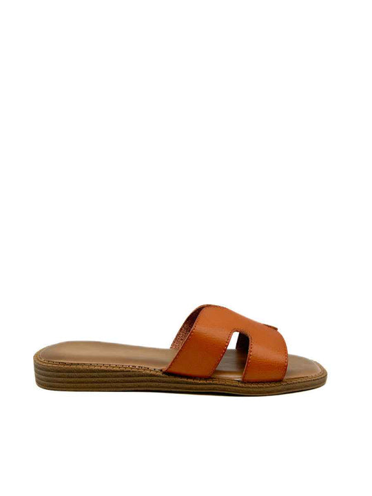 Sandalias Cuña Baja Para Mujer Cuero