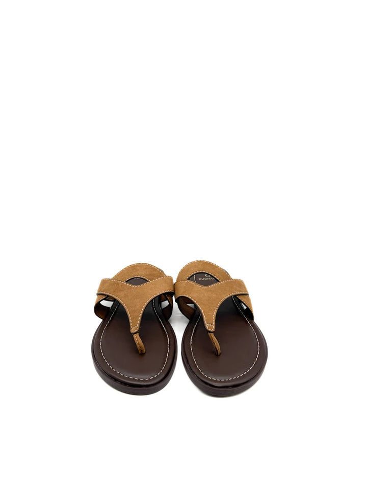 Sandalias Casuales de Dedo con Tiras de Ante - Mujer