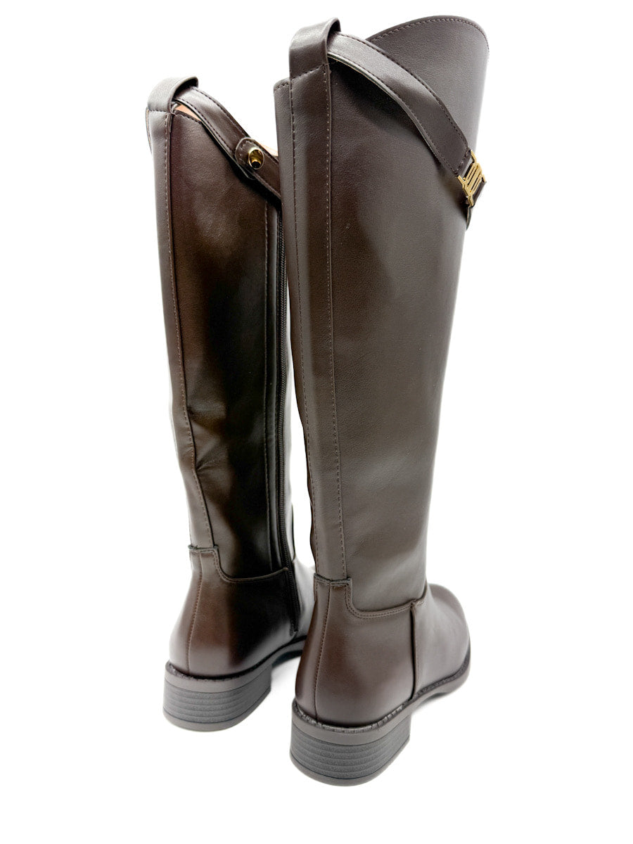 Botas de Montar Elegantes con Detalle de Tira Extraíble