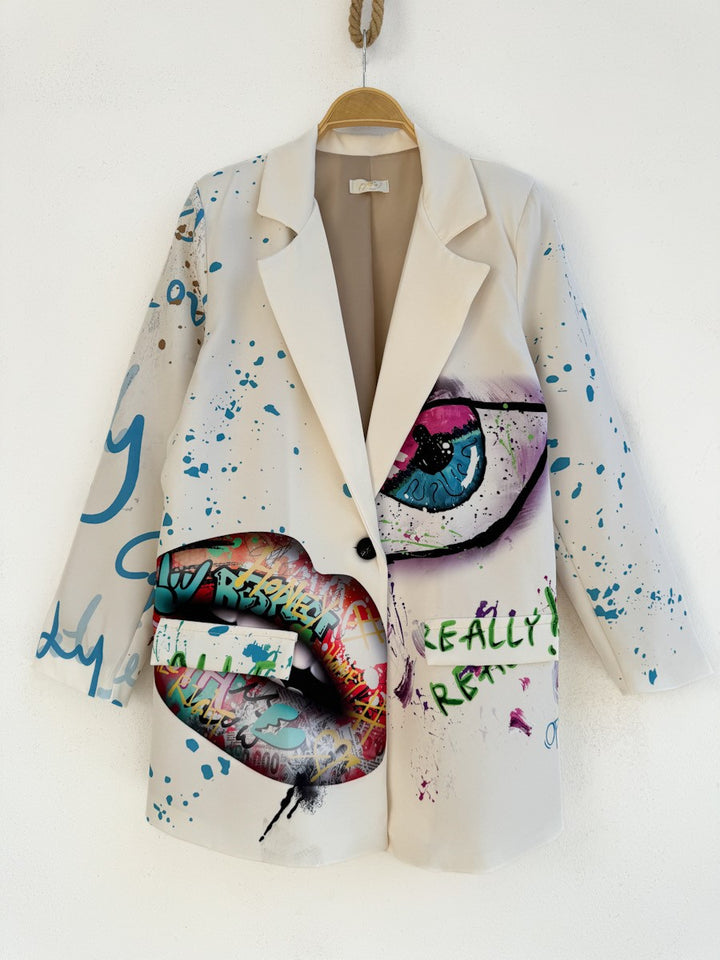 Blazer Con Estampado