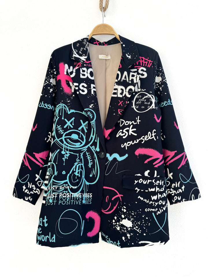 Blazer Con Estampado