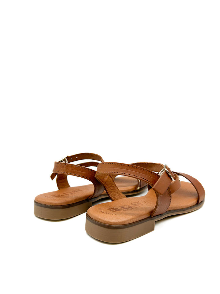 Sandalias de Piel con Tachuelas y Correa Ajustable