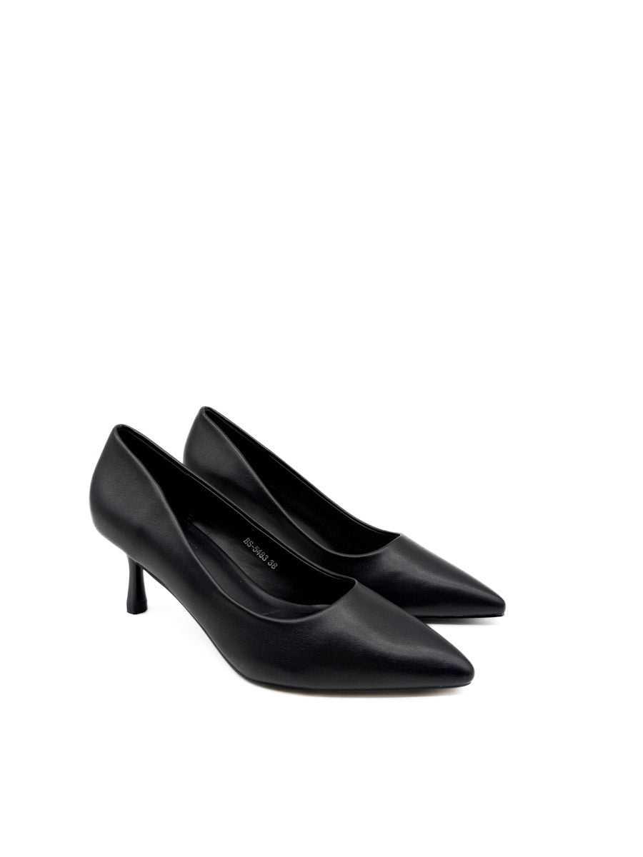 Zapatos de Tacón Clásicos: Elegancia Atemporal en Cuero Sintético