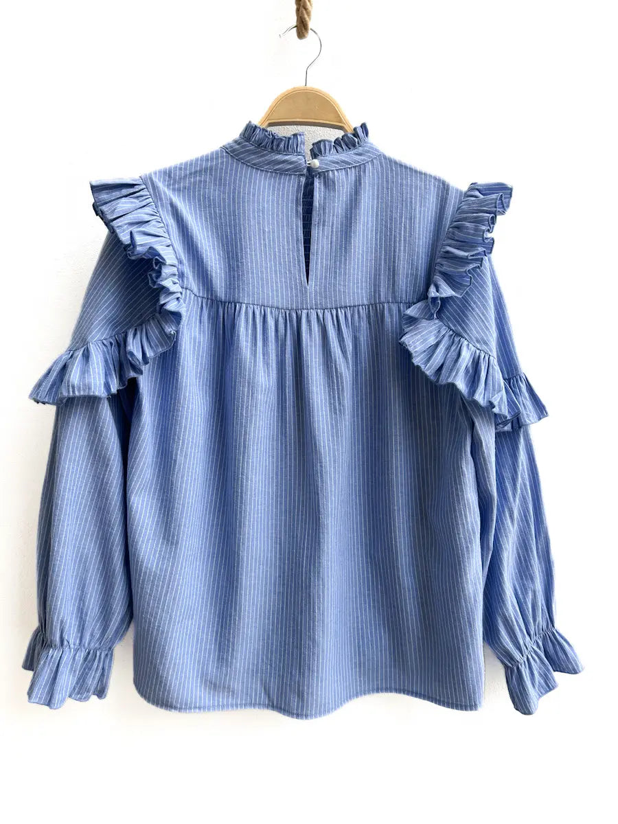Blusa Rayas Azul