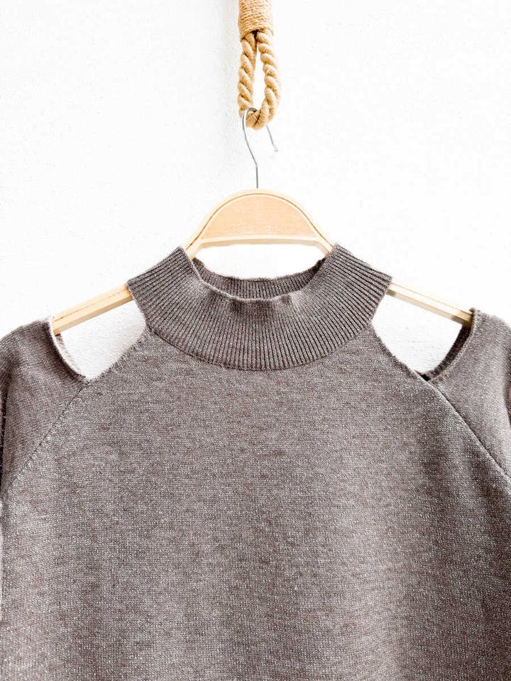 Jersey de punto con efecto metalizado