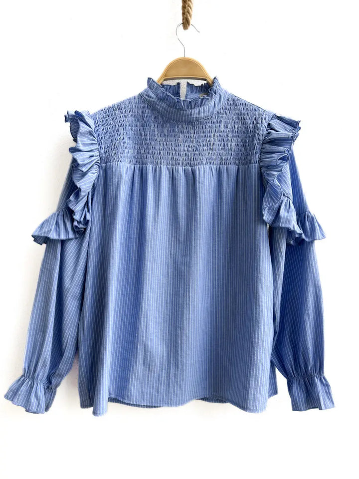 Blusa Rayas Azul Azul única