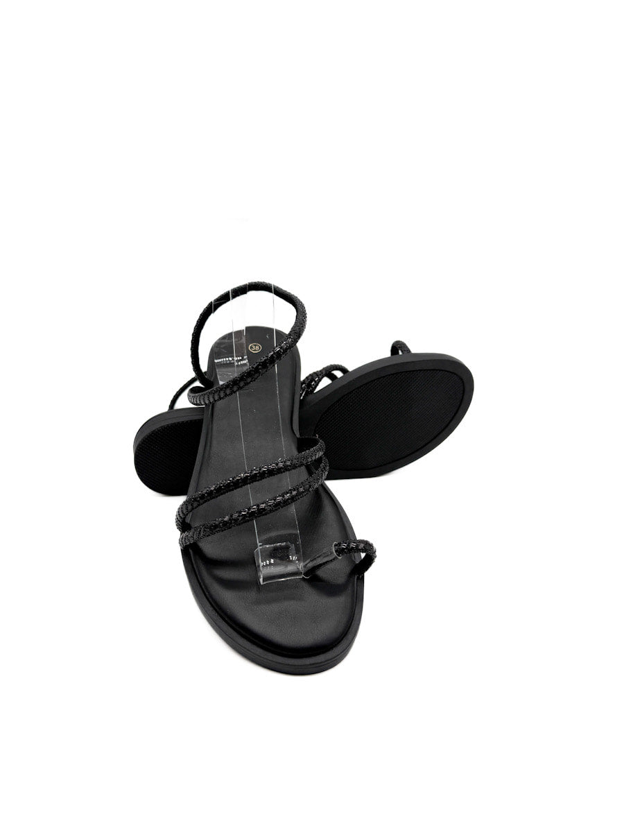 Sandalias Planas de Pedrería: Estilo y Brillo