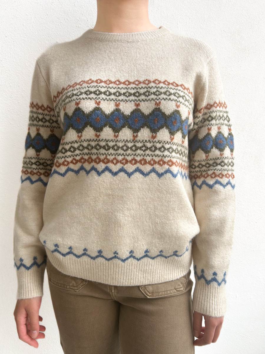 Jersey Jacquard Mujer Beige