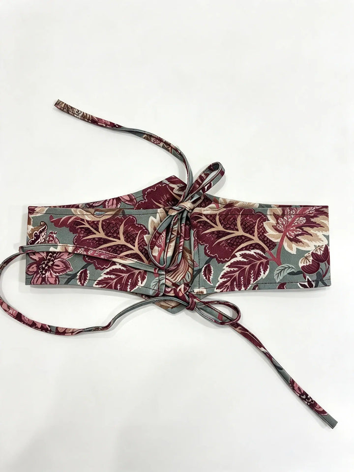 Fajín Reversible Floral con Lazadas – Estilo Boho Chic