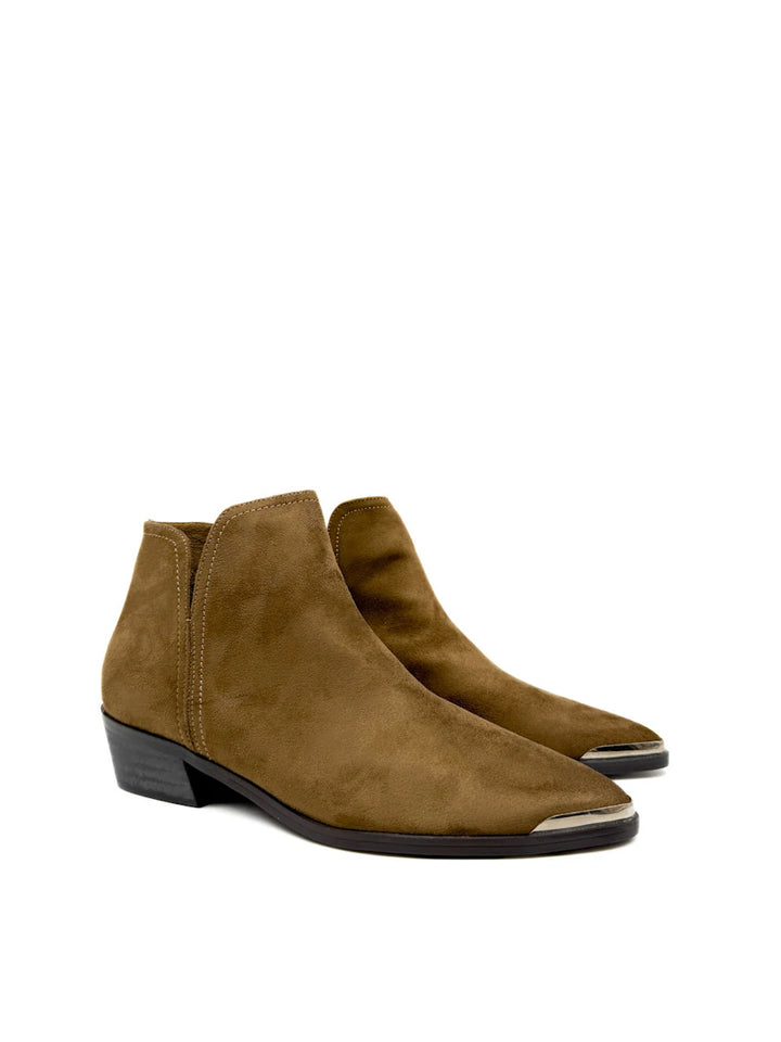 Botines Cowboy de Mujer con Puntera Metálica y Tacón Bajo