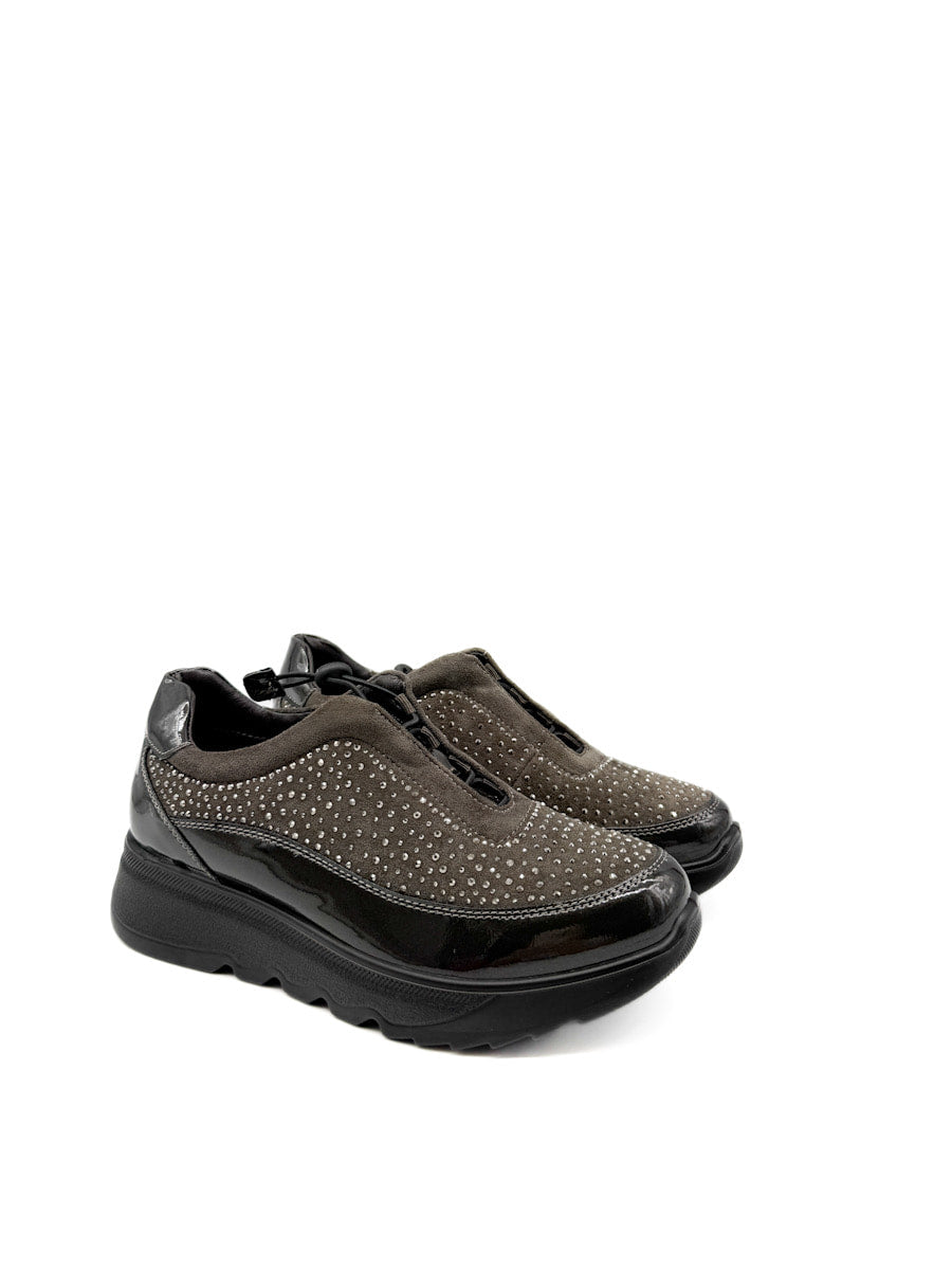Zapatillas de Deporte con Pedrería y Plataforma