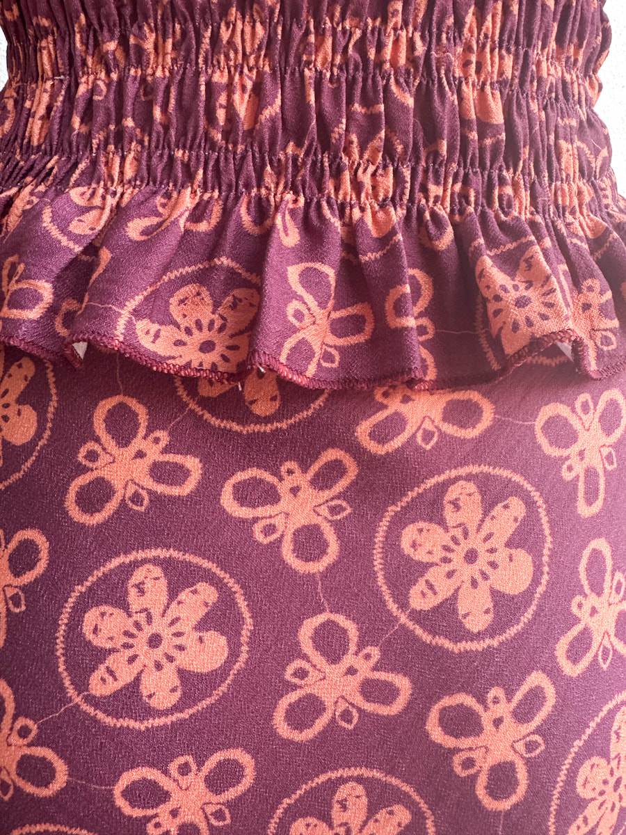 Conjunto Bohemio Violeta con Estampado Floral