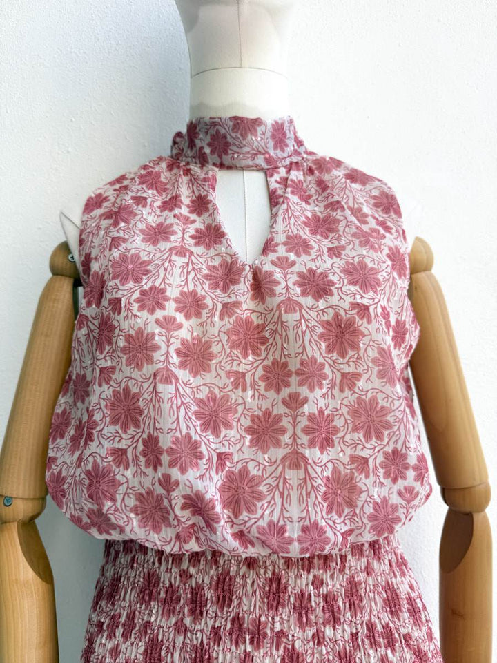 Vestido corto frunces