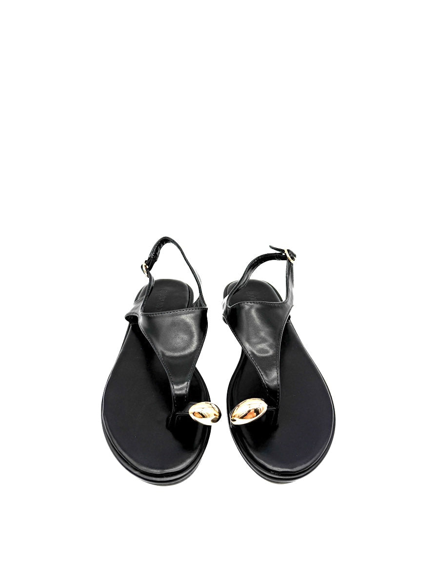 Sandalias Elegantes con Detalle Metálico y Correa Ajustable