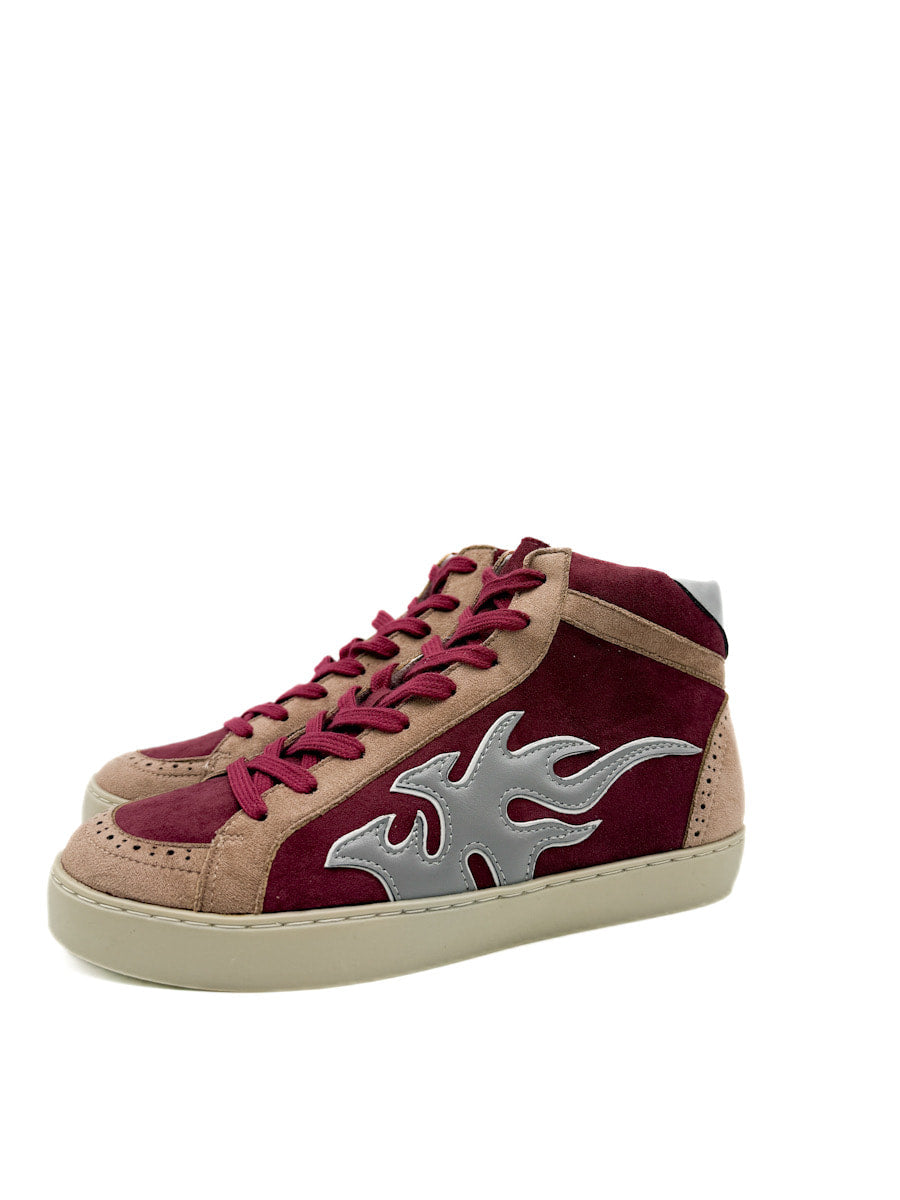 Zapatillas Urbanas de Media Caña con Detalle de Flama